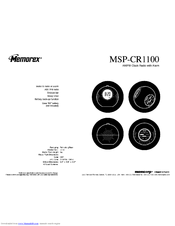 Memorex MSP-CR1100 Datasheet