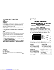 Transition Networks E-R-TX-FX-01(SC) User Manual