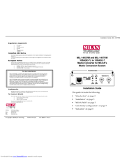 Milan MIL-140CRM Installation Manual