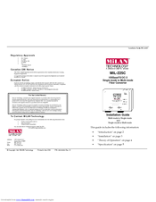 Milan MIL-225C Installation Manual
