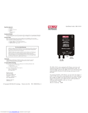 Milan MIL-C2112 Installation Manual