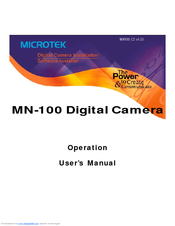 Microtek MN100 Operation User's Manual