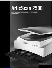 Microtek ArtixScan 2500 User Manual