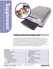 Microtek ScanMaker i900 Supplementary Manual