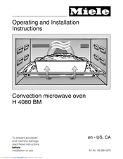 Miele H4080BMSS Operating And Installation Instructions