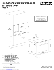 Miele H4881B Dimensions