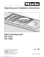 Miele CS1312BG Operating And Installation Instructions