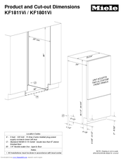 Miele Independence KF1811Vi Dimension Manual