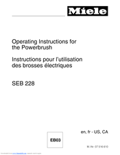 Miele S5 SEB228 Operating Instructions Manual