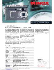 Minox DC 2133 Specifications