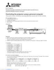 Mitsubishi Electric XD500U Control Manual