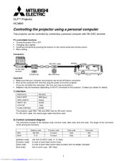 Mitsubishi HC3800 Control Manual