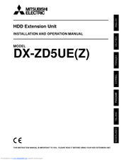 Mitsubishi Electric DX-ZD5UE(Z) Installation And Operation Manual