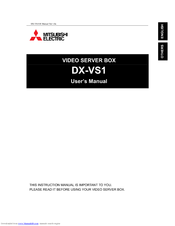 Mitsubishi DX-VS1 User Manual