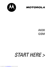 Motorola A630 Start Here Manual