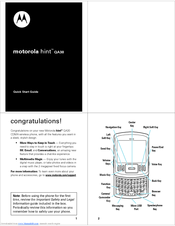 Motorola hint Quick Start Manual