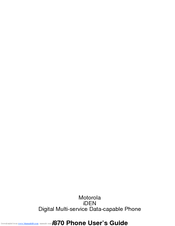 Motorola i870 User Manual