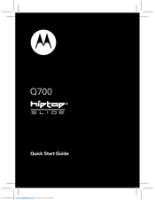 Motorola HIPTOP SLIDE Quick Start Manual