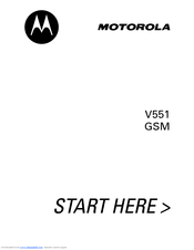 Motorola V551 Start Here Manual