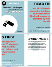 Motorola PC850 Quick Start Manual