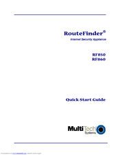 Multitech RouteFinder RF860 Quick Start Manual
