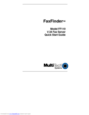 Multitech FaxFinder FF110 Quick Start Manual
