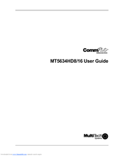 Multitech CommPlete MT5634HD8 User Manual