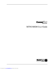Multitech CommPlete MT5634HD8 User Manual