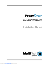 Multitech ProxyServer MTPSR1-100 Installation Manual