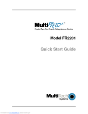 Multi-Tech MultiFRAD II Quick Start Manual