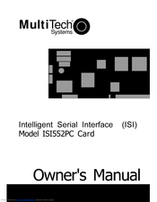 Multitech ISI552PC Owner's Manual