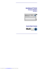 Multitech Multimodem Edge MTCBA-E Quick Start Manual