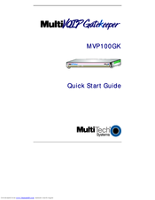 Multitech MultiVOIP MVP100GK Gatekeeper Quick Start Manual