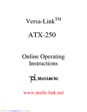 Multi-link Versa-Link ATX-250 Operating Instructions Manual