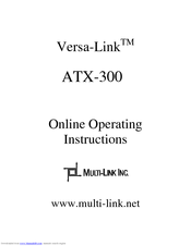 Multi-link Versa-Link ATX-300 Operating Instructions Manual