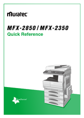 Muratec MFX-2850 Quick Reference