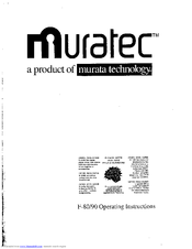 Muratec F-80 Operating Instructions Manual