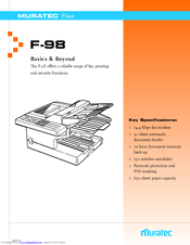 Muratec F-98 Specifications