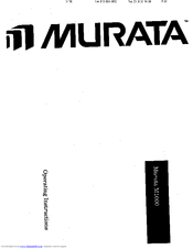 Murata M-1000 Operating Instructions Manual
