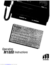 Murata M-1800 Operating Instructions Manual