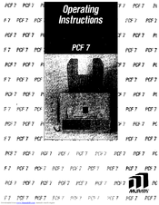 Murata PCF7 Operating Instructions Manual
