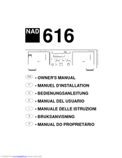 NAD 616 Owner's Manual