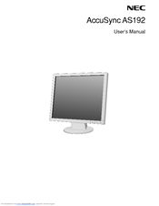 NEC AccuSync AS192 User Manual