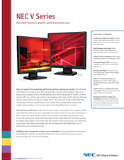 NEC AccuSync LCD19V Brochure & Specs