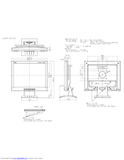 NEC AccuSync LCD52V Dimensions