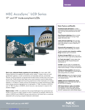 NEC LCD92VX-BK Brochure