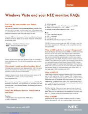 NEC AccuSync LCD92VXM Frequently Asked Questions