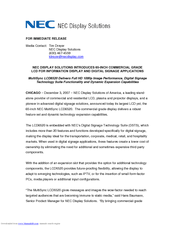 NEC MultiSync LCD6520 Brochure
