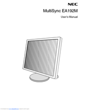 Nec EA192M-BK Manuals | ManualsLib