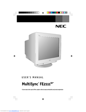 Nec MultiSync FE2111SB User Manual